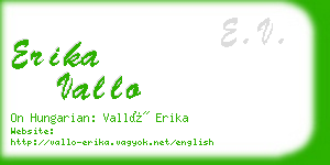 erika vallo business card